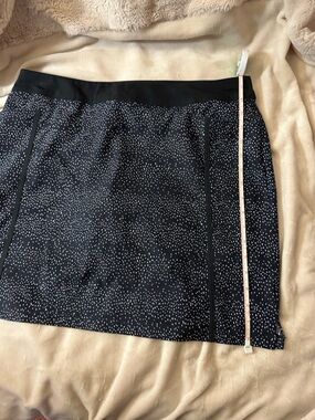 adidas Black Golf Skirt with White Dot Print